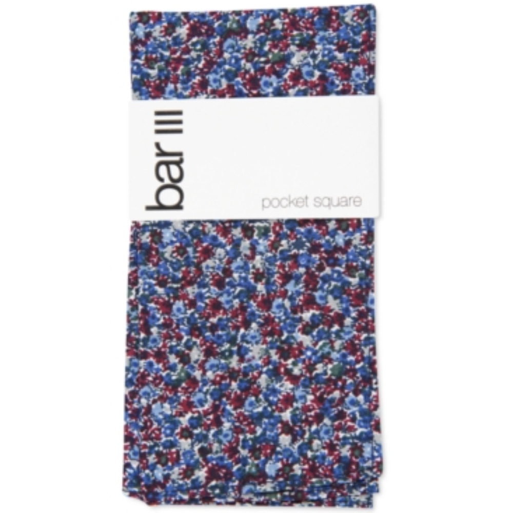Bar III Men Dandy Floral Tie Burgundy Multi